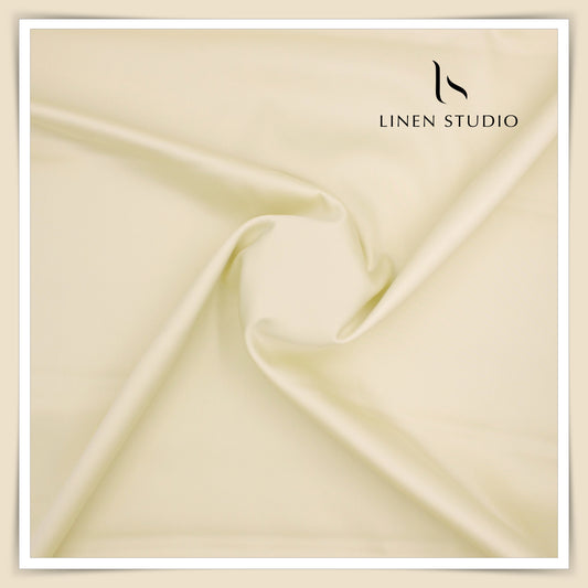 Luthai 100% Luxury Cotton Satin Shirting - Hampton Apricot (NEW)