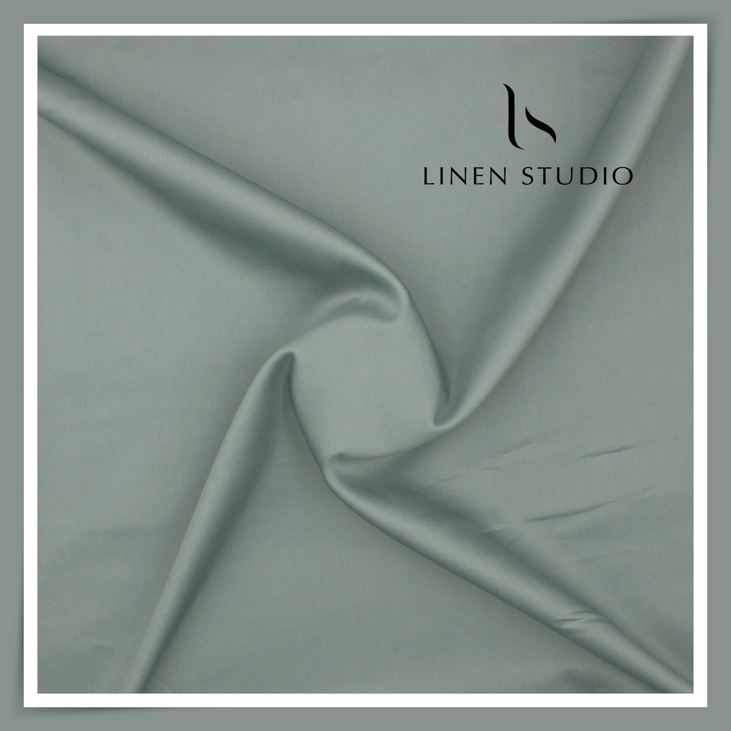 Luthai 100% Luxury Cotton Satin Shirting - Oslo Blue (NEW)
