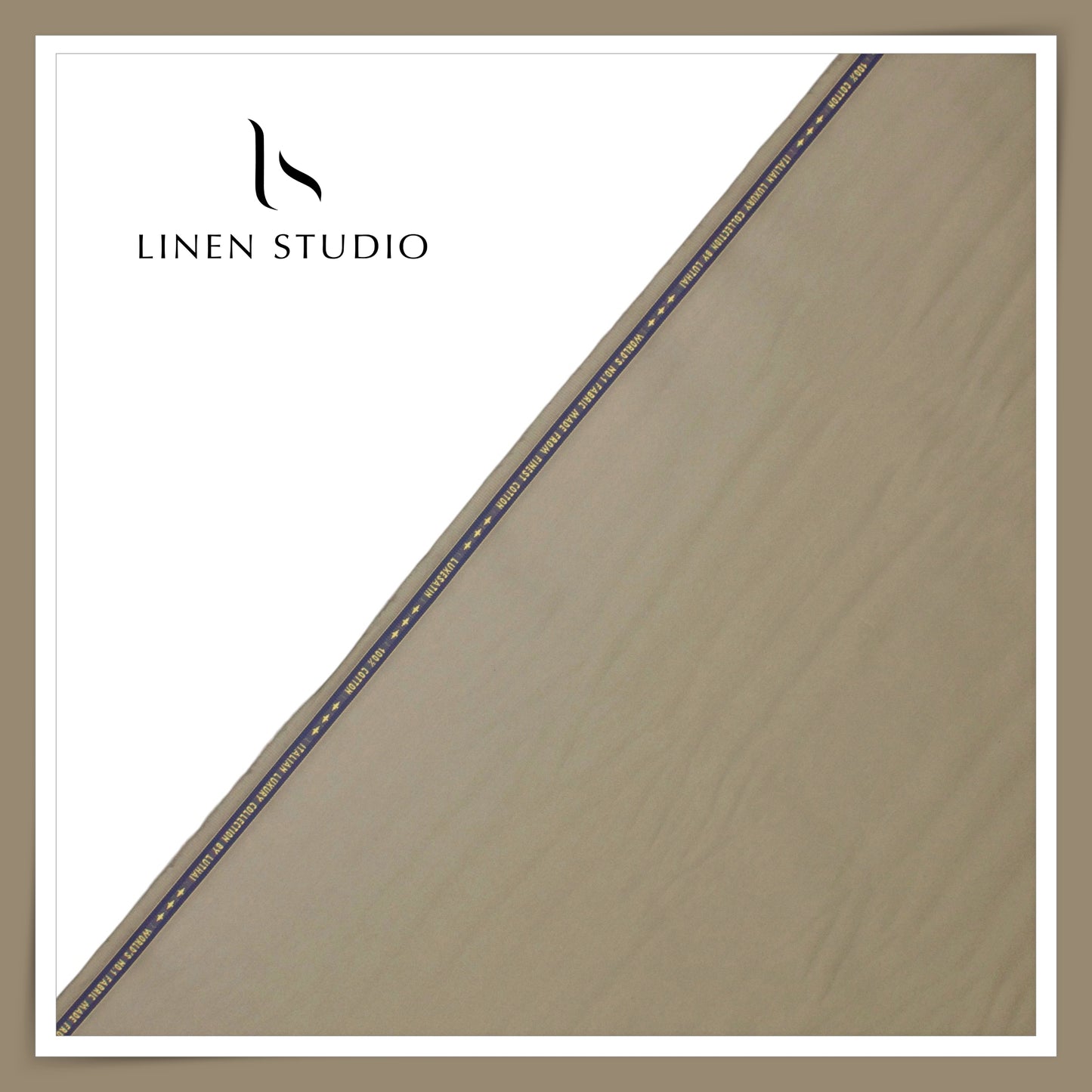 Luthai 100% Luxury Cotton Satin Shirting - Warm Grey (NEW)