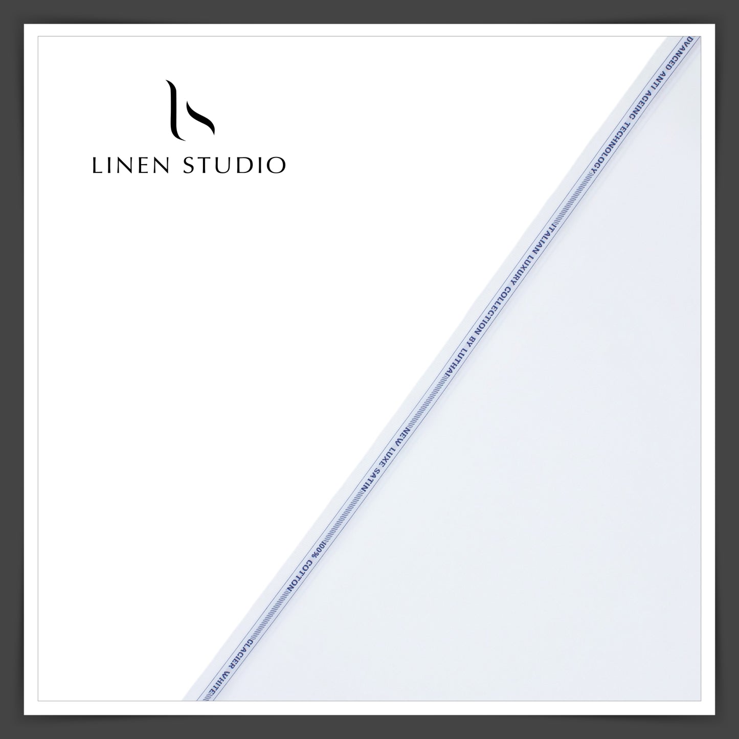 Luthai 100% Luxury Cotton Satin Shirting - Glacier White (NEW)