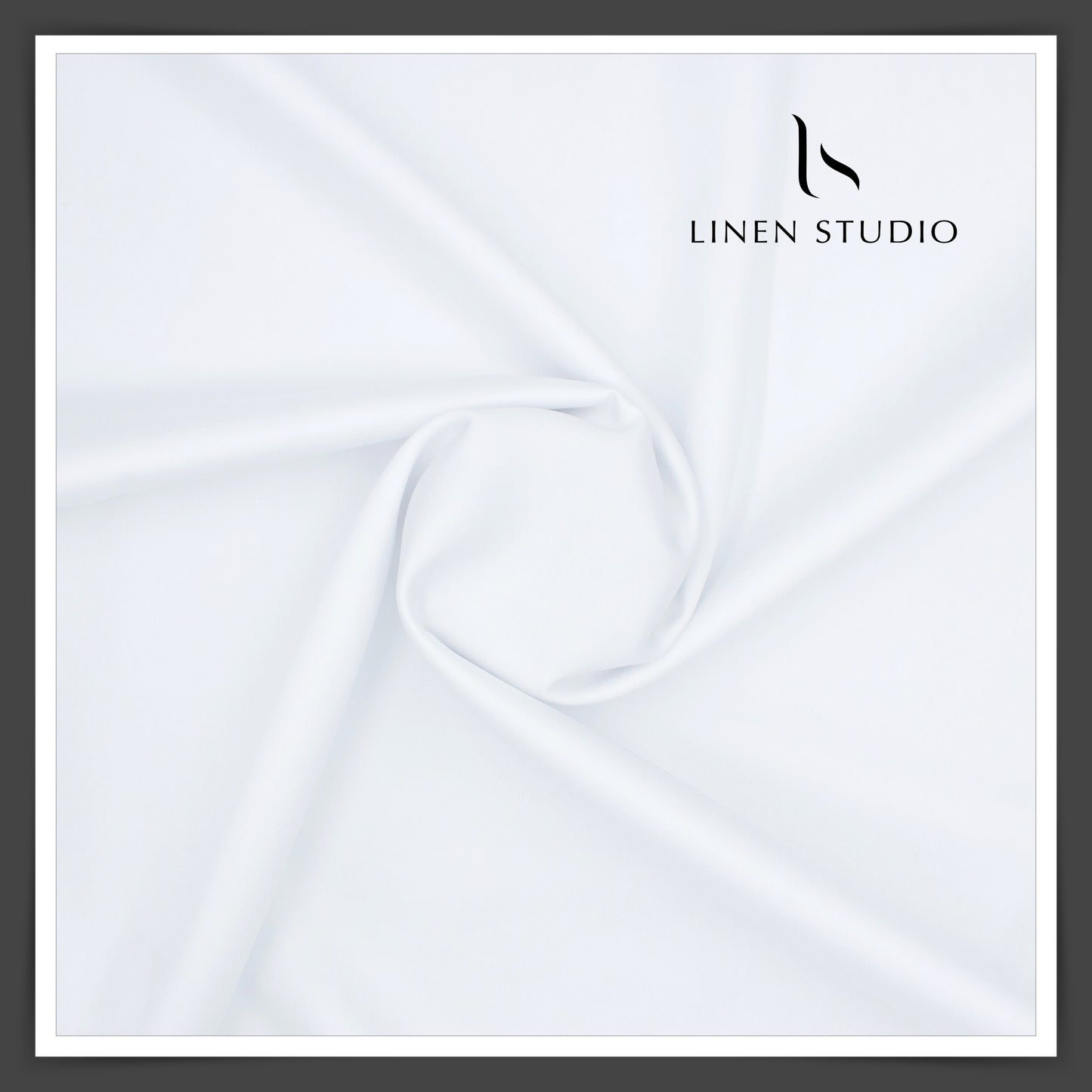 Luthai 100% Luxury Cotton Satin Shirting - Glacier White (NEW)
