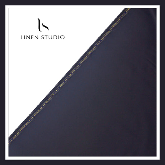 Luthai 100% Luxury Cotton Satin Shirting - Tuna Blue (NEW)