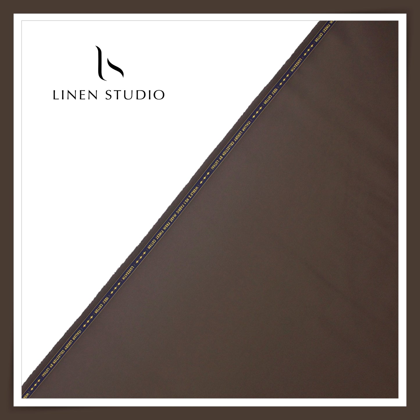 Luthai 100% Luxury Cotton Satin Shirting - Medium Taupe (NEW)