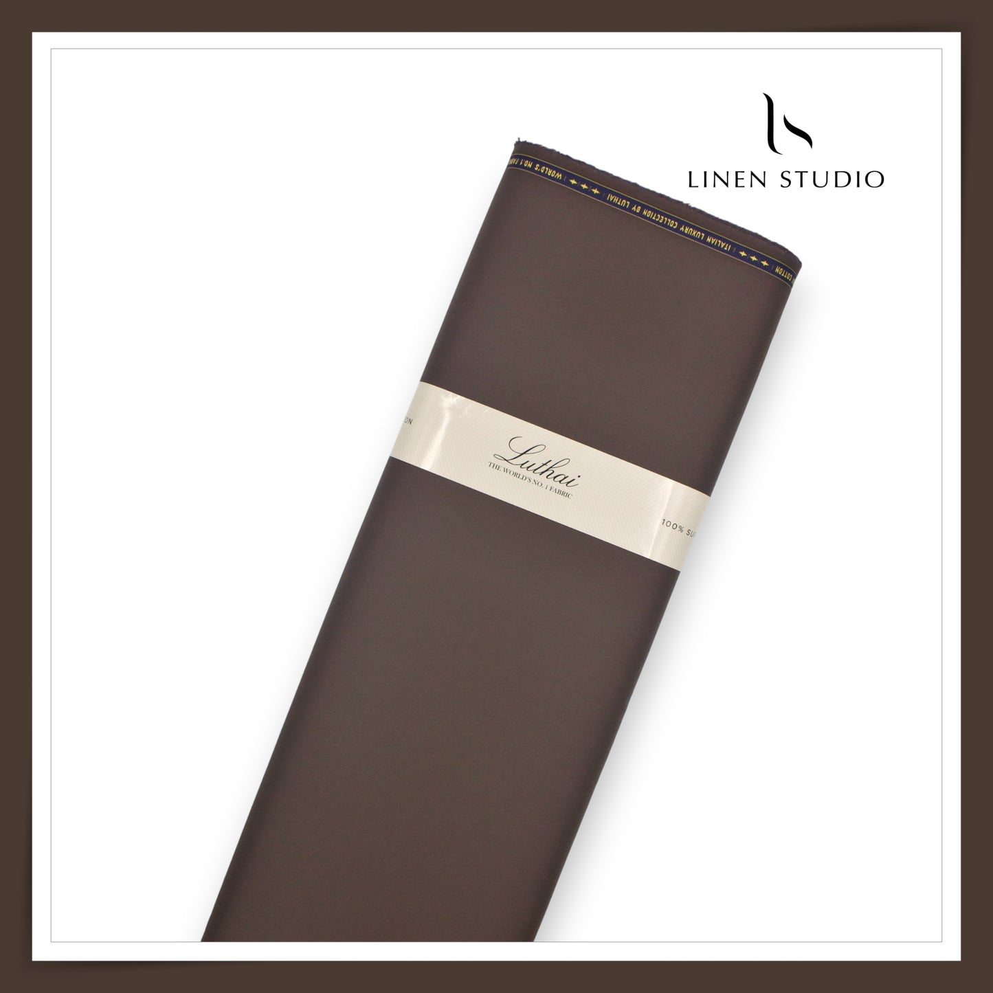 Luthai 100% Luxury Cotton Satin Shirting - Medium Taupe (NEW)