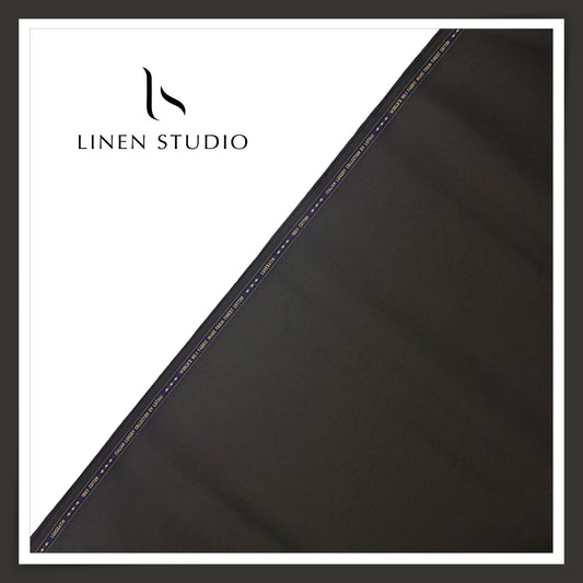 Luthai 100% Luxury Cotton Satin Shirting - Darkest Grey (NEW)