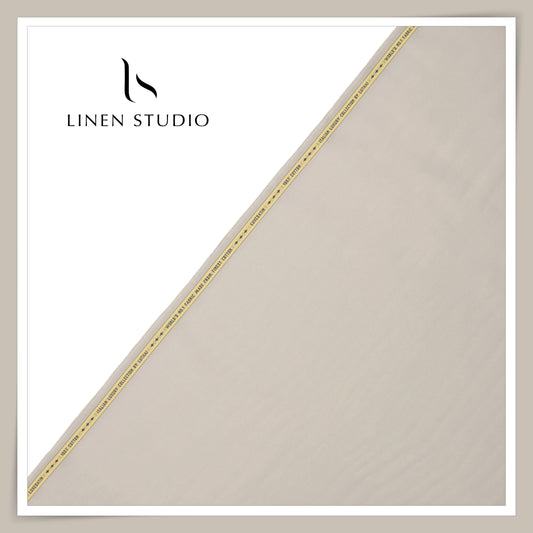 Luthai 100% Luxury Cotton Satin Shirting - Soft Amber (NEW)