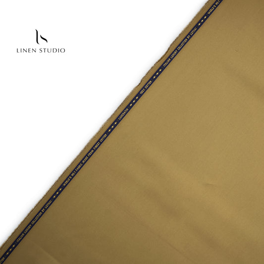 Luthai 100% Luxury Cotton Satin Shirting - Metallic Gold