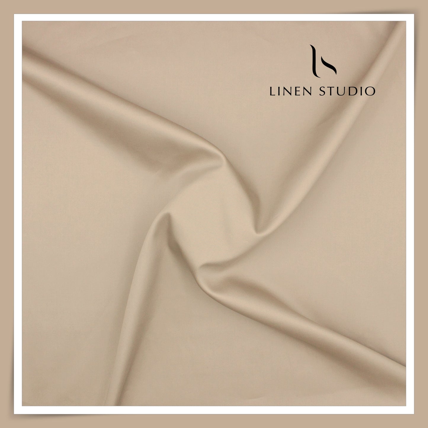 Luthai 100% Luxury Cotton Satin Shirting - Rodeo Dust (NEW)