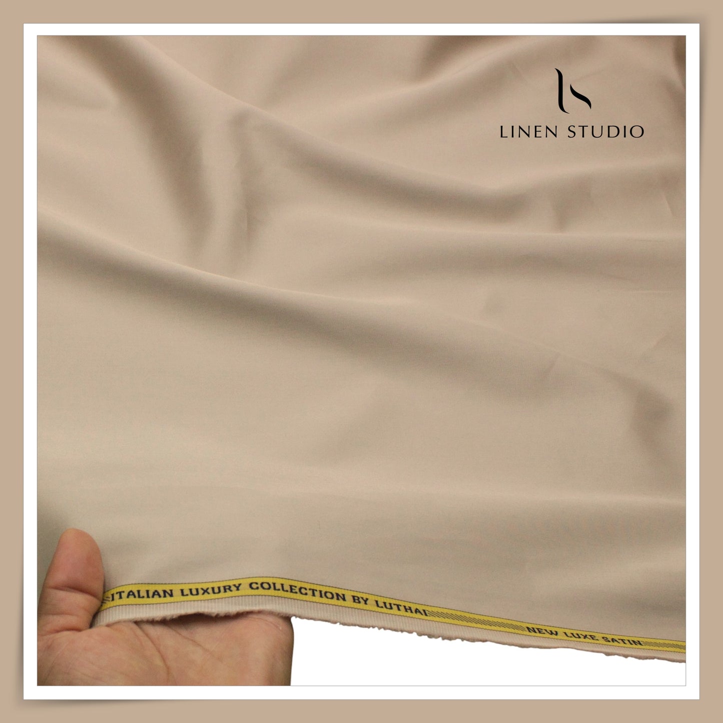 Luthai 100% Luxury Cotton Satin Shirting - Rodeo Dust (NEW)