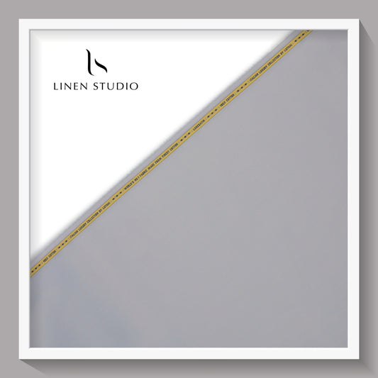 Luthai 100% Luxury Cotton Satin Shirting - Steel Grey