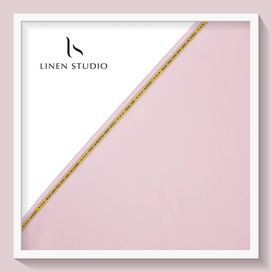Luthai 100% Luxury Cotton Satin Shirting - Pastel Pink