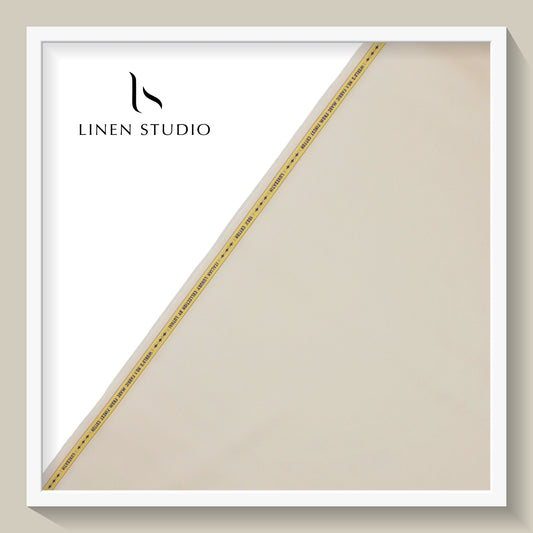Luthai 100% Luxury Cotton Satin Shirting - Cream