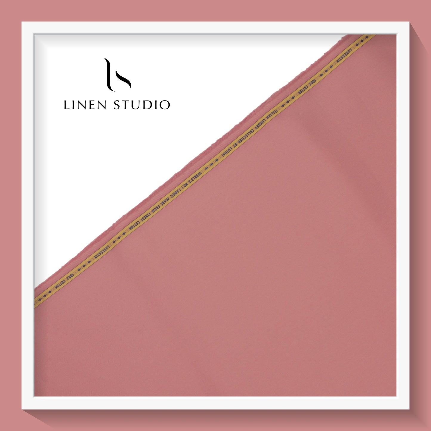 Luthai 100% Luxury Cotton Satin Shirting - Salmon (Highest Selling)