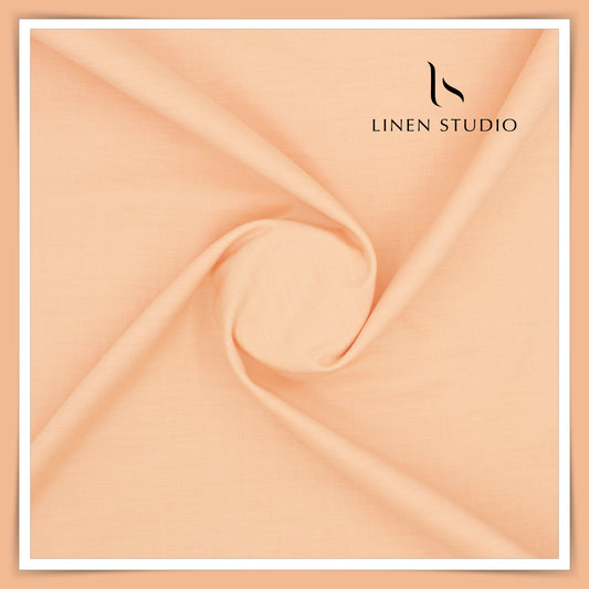 Luthai Supima Cotton Shirting - Khadi Cantaloupe Orange (50% SALE)