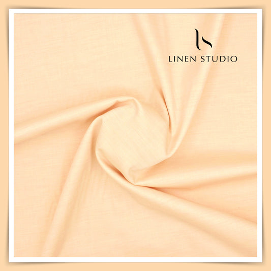 Luthai Supima Cotton Shirting - Khadi Light Orange (50% SALE)
