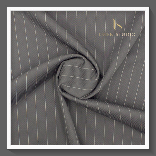 Textured Grey with White Stripes by Luthai (zoom in)
