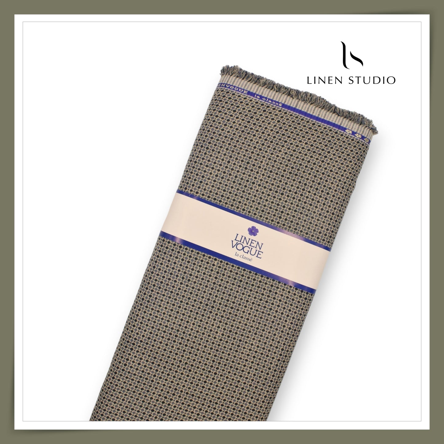 70 Lea Premium Jacquard Shirting by Linen Monde - Light Blue Black Special Checks (NEW)