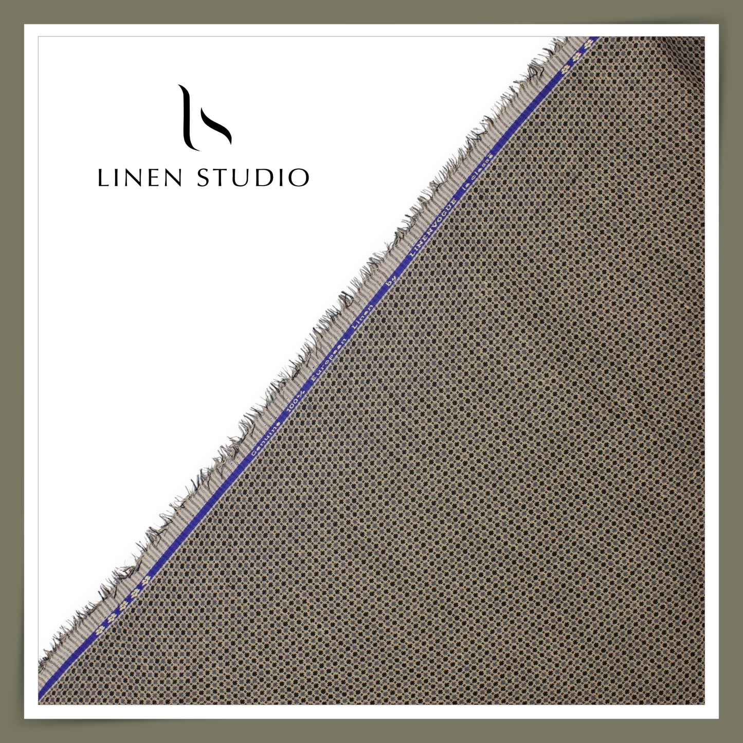 70 Lea Premium Jacquard Shirting by Linen Monde - Light Blue Black Special Checks (NEW)