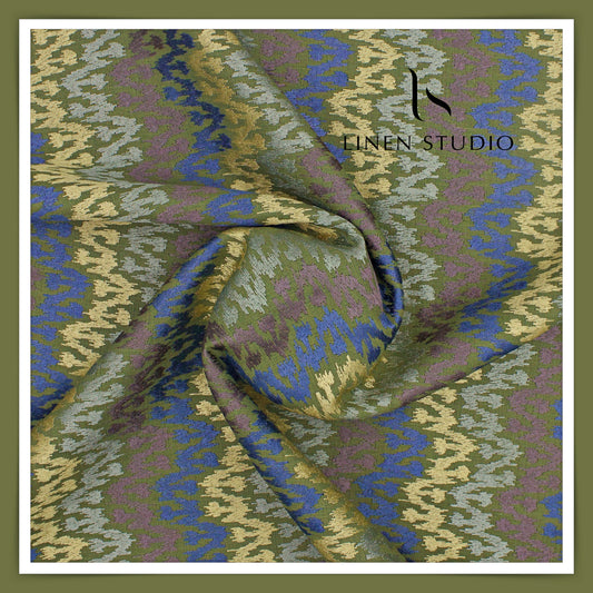 Manish Malhotra Heavy Embroidery Collection - Camo Green (Zoom In)
