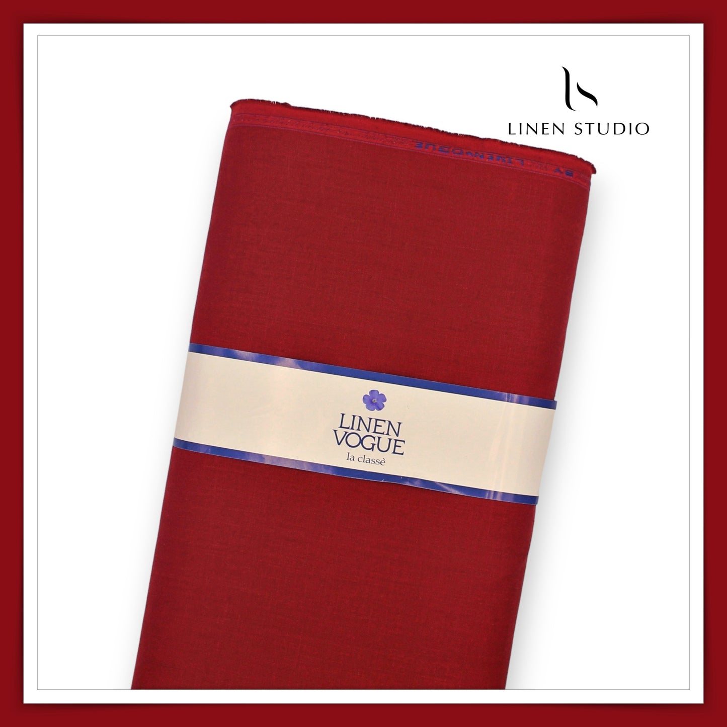 Premium Linen Suiting 40 Lea - Red Wine (Fastest Selling)