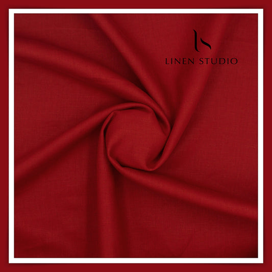 Premium Linen Suiting 40 Lea - Red Wine (Fastest Selling)