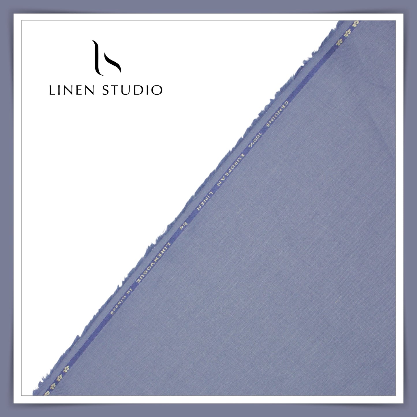 Premium Linen Suiting - Linen Vogue (Purplish Blue) - Linen Studio