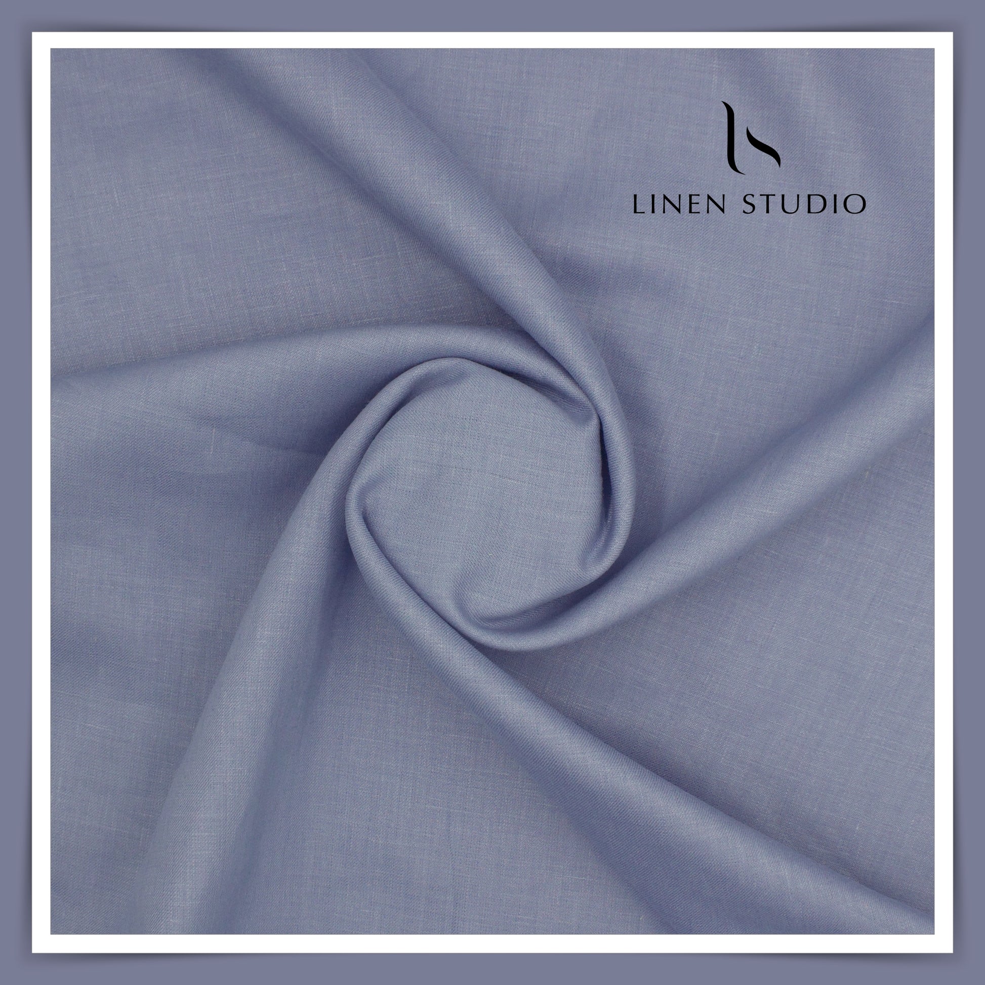 Premium Linen Suiting - Linen Vogue (Purplish Blue) - Linen Studio