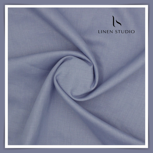 Premium Linen Suiting - Linen Vogue (Purplish Blue) - Linen Studio