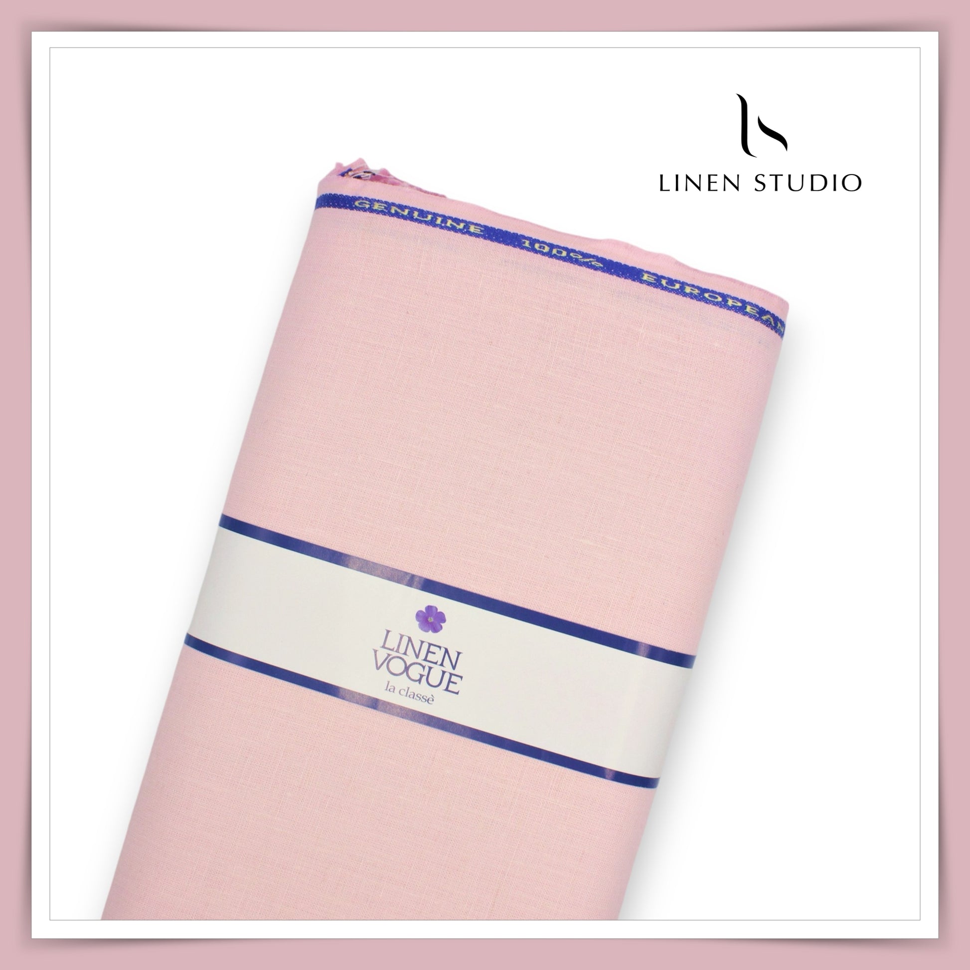 Premium Linen Suiting - Linen Vogue (Pink) - Linen Studio