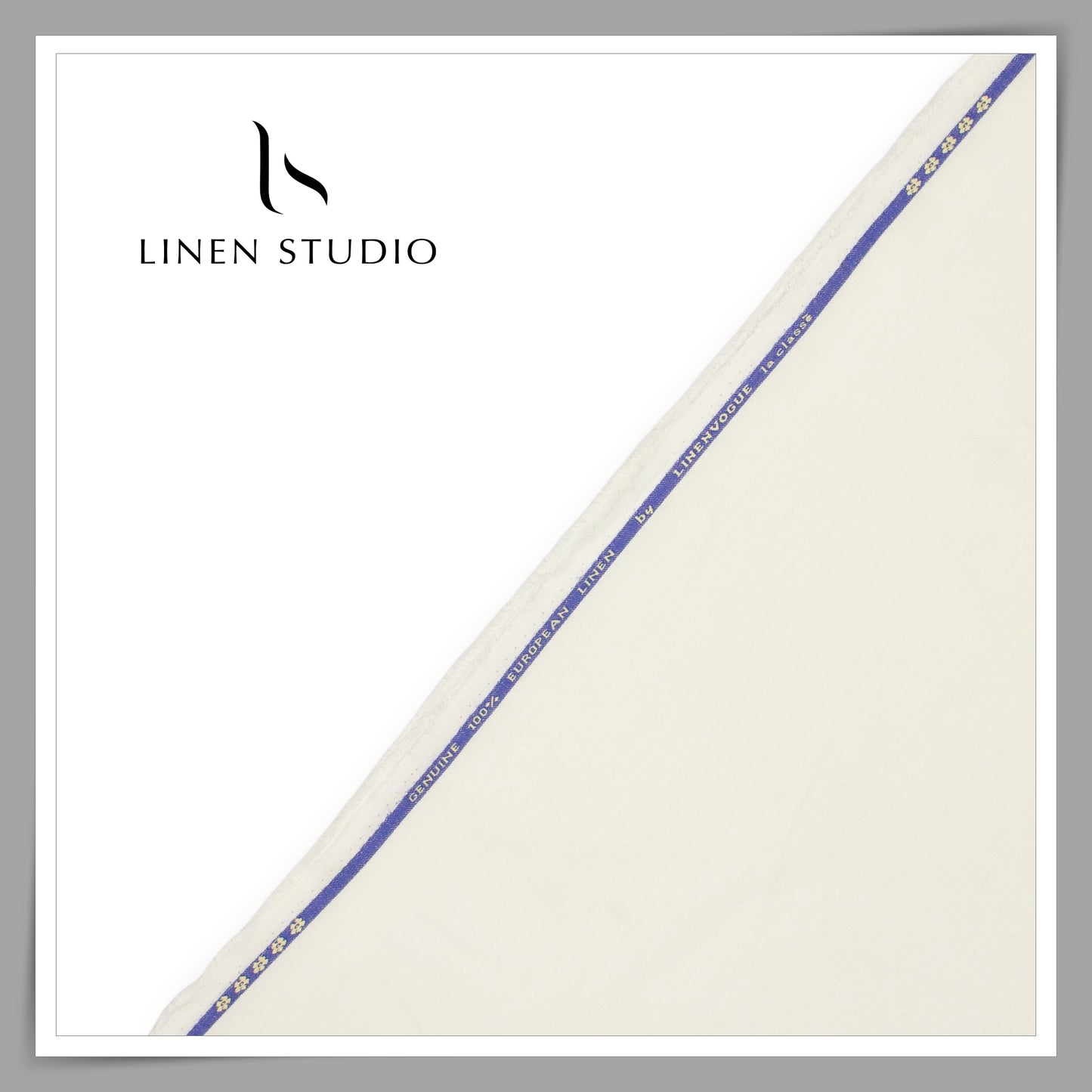 60 Lea Pure Linen Premium Suiting by Linen Vogue - Cream (50% SALE)