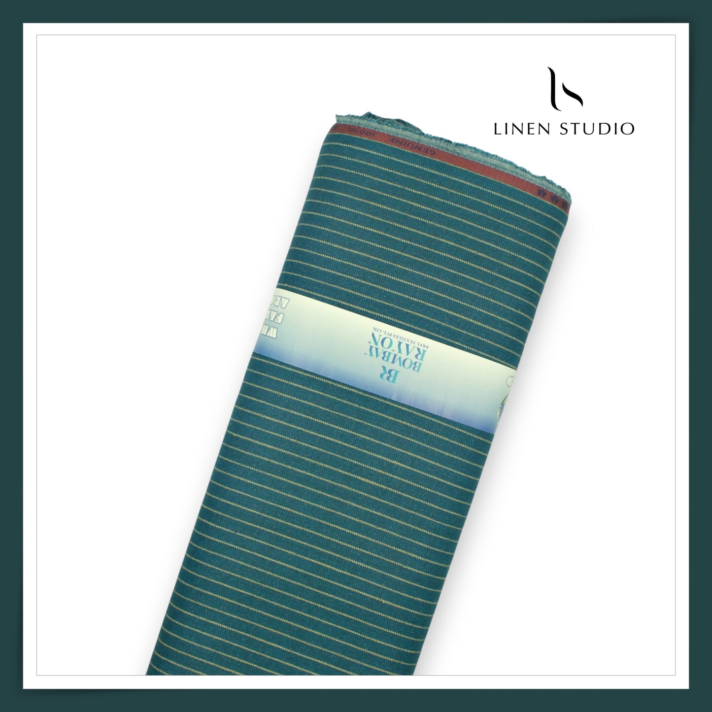 40 Lea Pure Linen Suiting by Linen Vogue - Blue Dianne Stripes (NEW) (Limited Stock!)