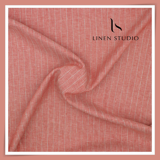 40 Lea Pure Linen Suiting by Linen Vogue - Daisy Stripes (NEW) (Limited Stock!)