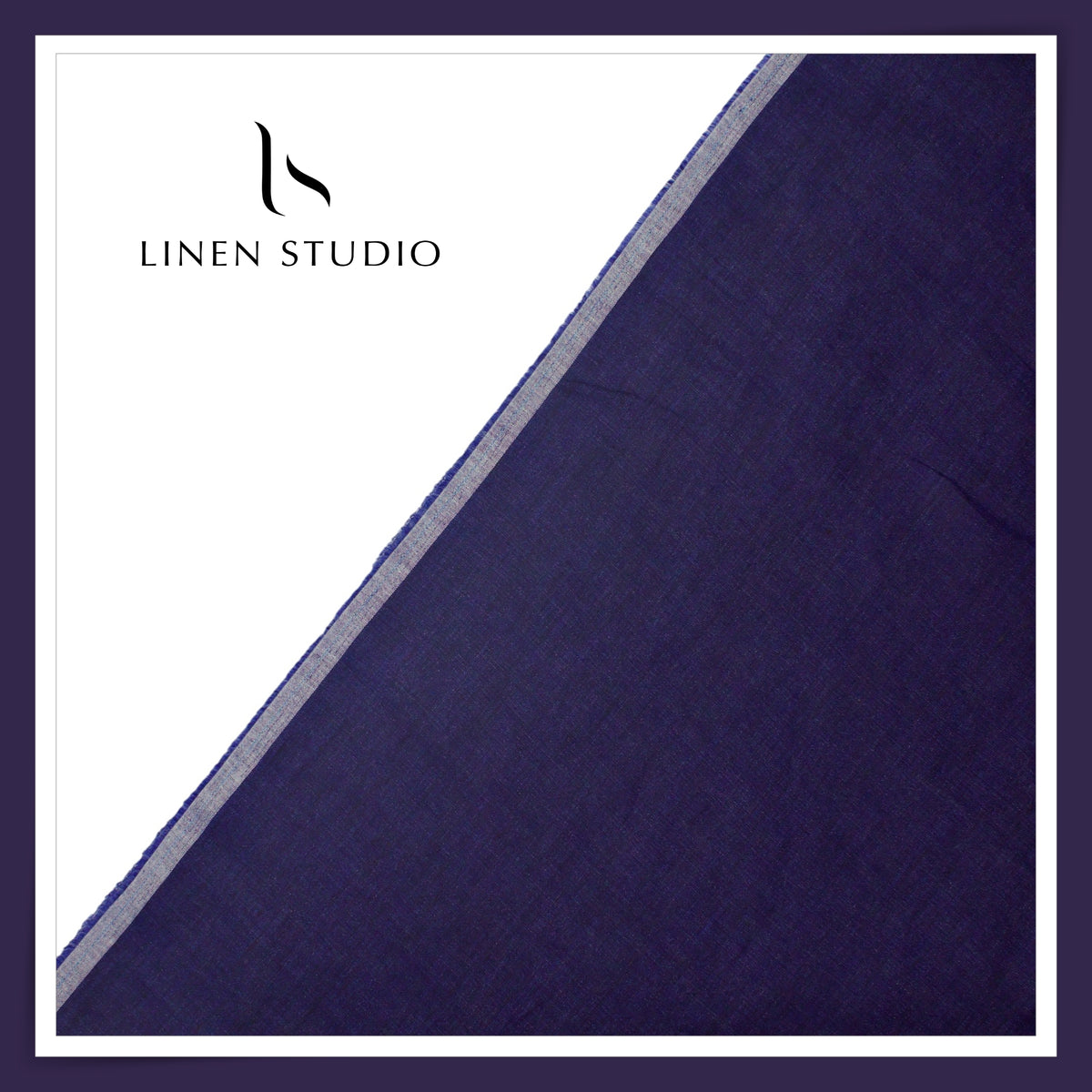 Linen Club 60 Lea Pure Linen Shirting W/O SEL - Blackish Blue (30% SALE) (NEW) (Fastest Selling)