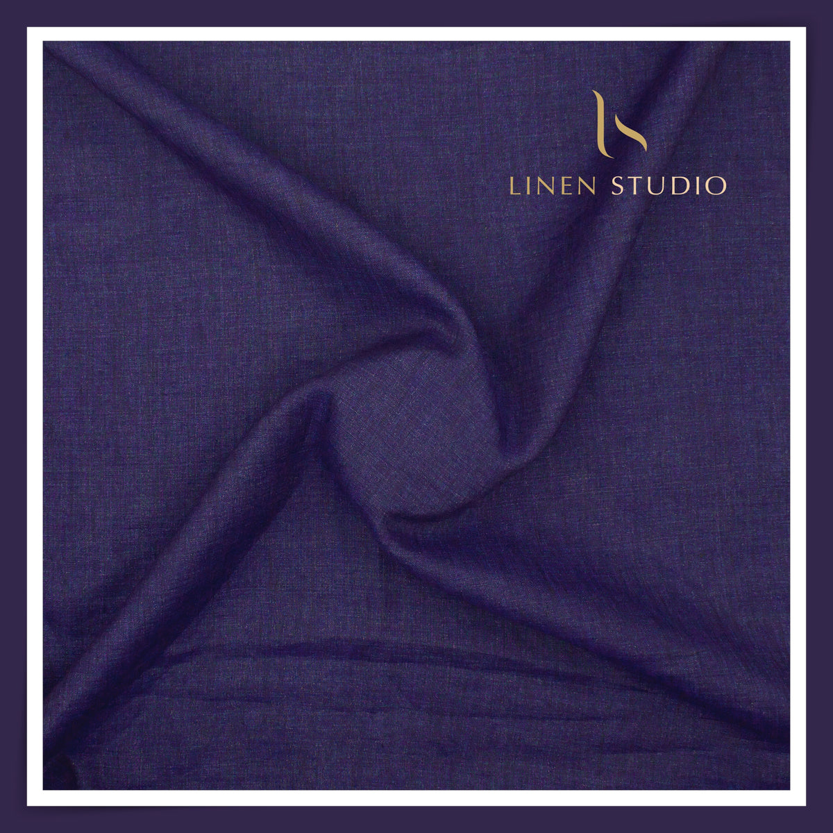 Linen Club 60 Lea Pure Linen Shirting W/O SEL - Blackish Blue (30% SALE) (NEW) (Fastest Selling)