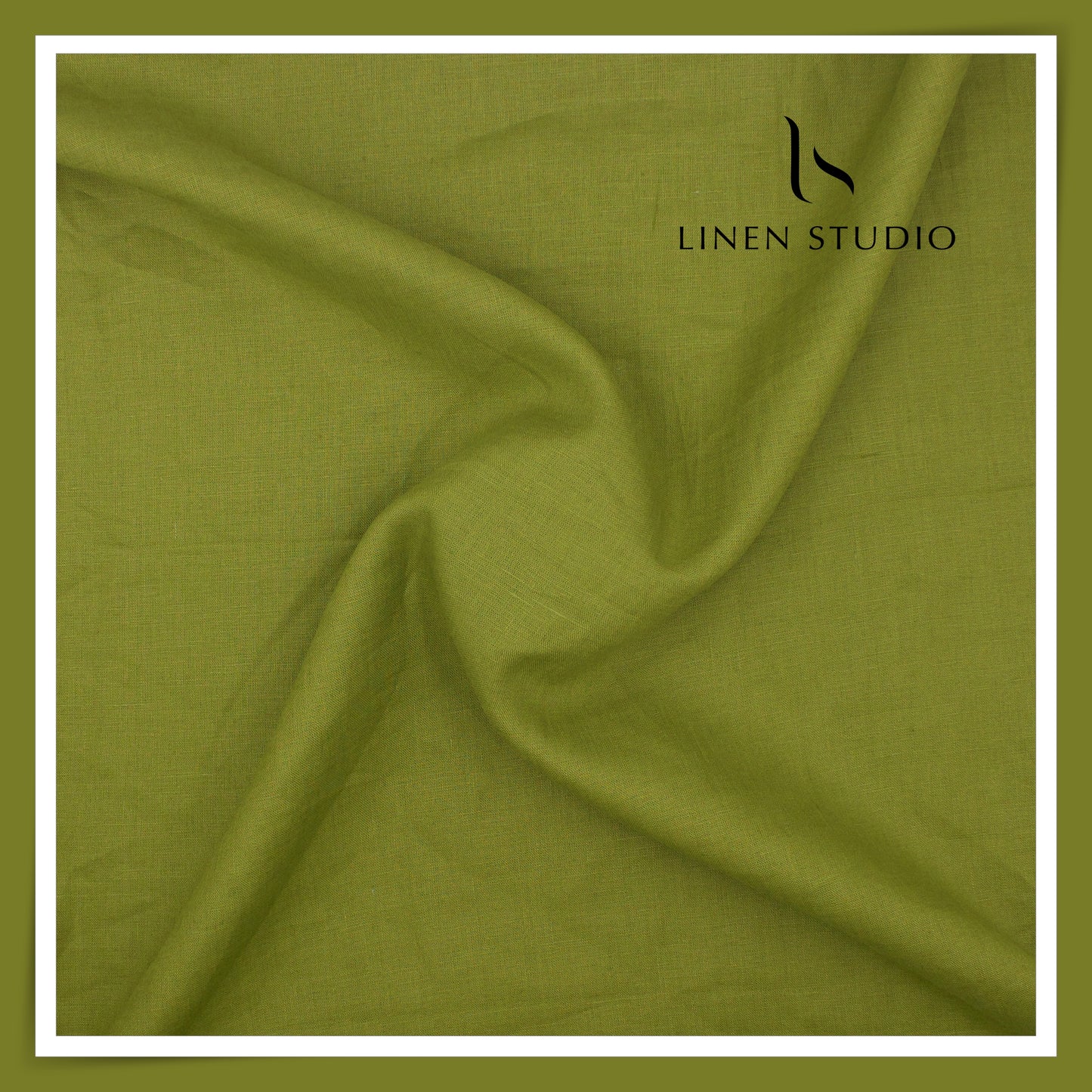 Linen Club 60 Lea Pure Linen Shirting W/O SEL - Sap Green (30% SALE) (NEW)
