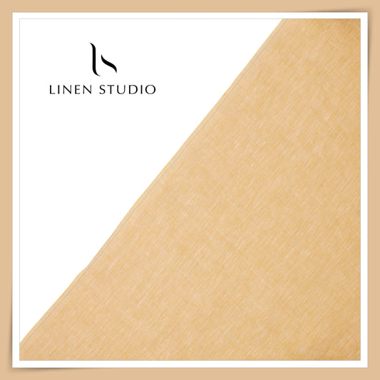 Linen Club 60 Lea Pure Linen Shirting W/O SEL - Vatican Yellow (30% SALE) (NEW)