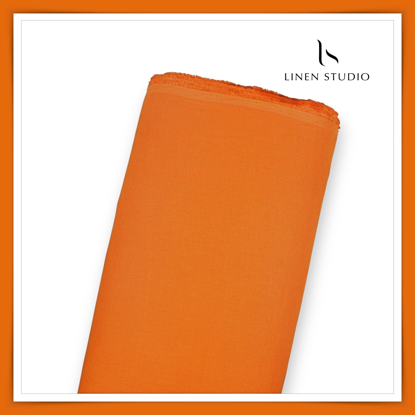 Linen Club 60 Lea Shirting W/O SEL - Halloween Orange (50% SALE) (NEW)