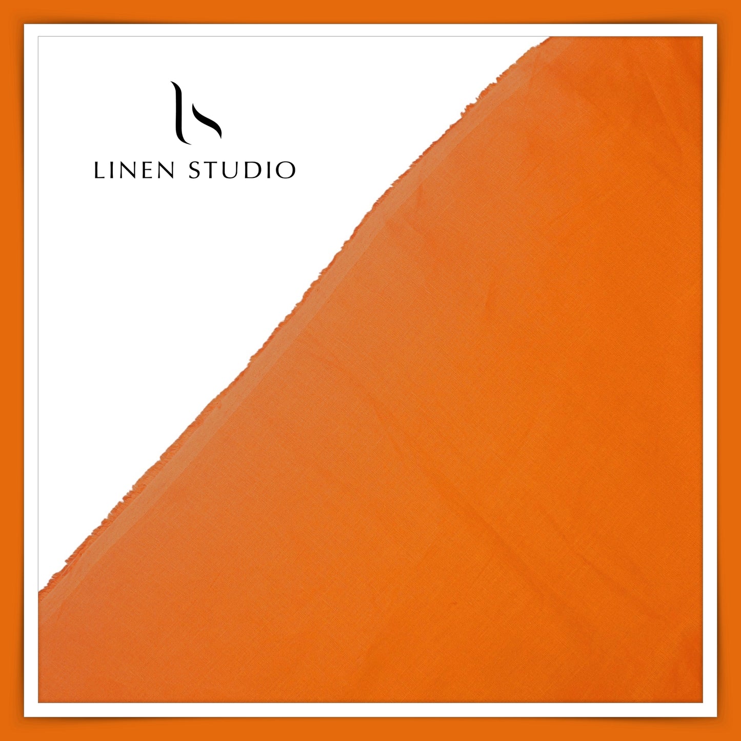 Linen Club 60 Lea Shirting W/O SEL - Halloween Orange (50% SALE) (NEW)