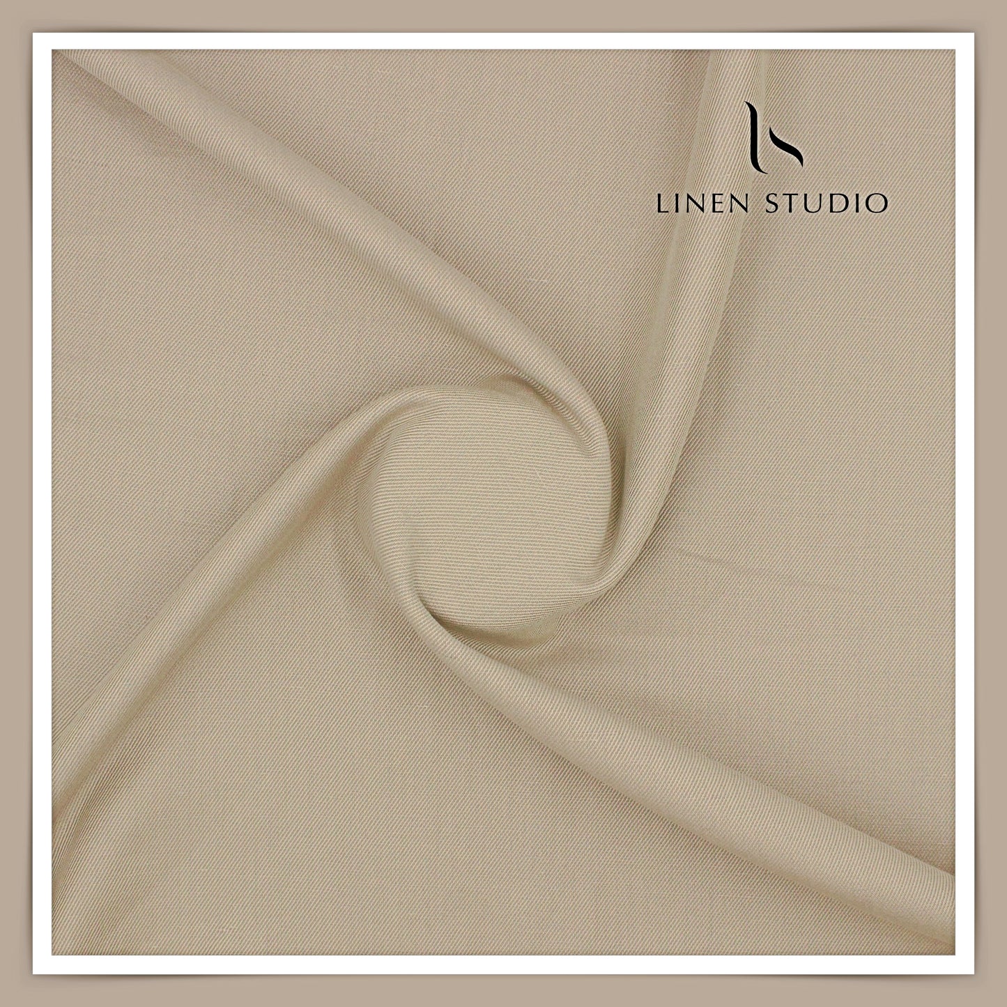 Linen Club Linen Cotton Twill Suiting W/O Sel - Coral Brown  (65% SALE)