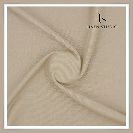 Linen Club Linen Cotton Twill Suiting W/O Sel - Coral Brown  (65% SALE)