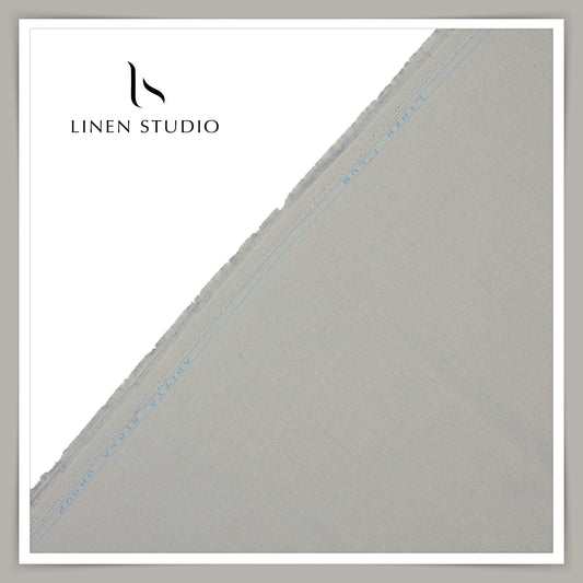 Linen Club Linen Cotton Semi Suiting - Silk Grey (45% SALE)