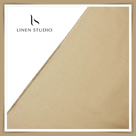 Linen Club Linen Cotton Twill Suiting W/O Sel - Sorrell Brown (65% SALE)