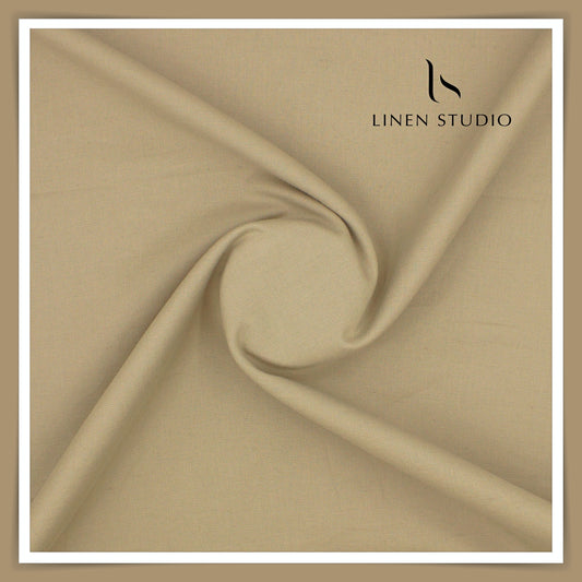 Linen Club Linen Cotton Twill Suiting W/O Sel - Sorrell Brown (65% SALE)