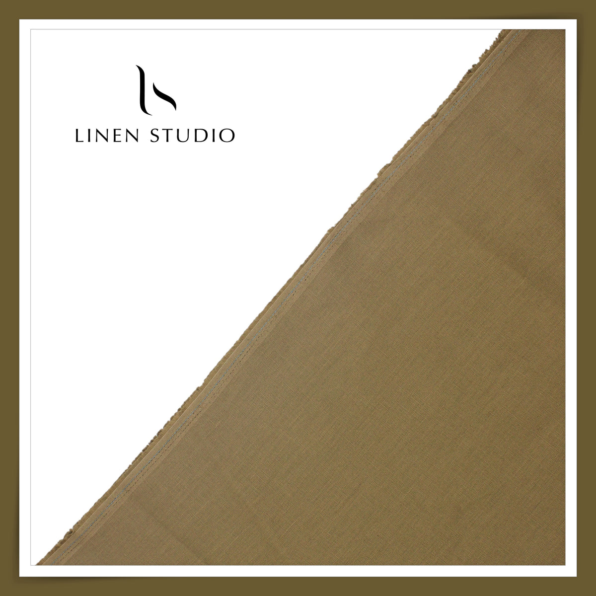 Linen Club 40 Lea Pure Linen Suiting W/O SEL - Dull Brown (30% SALE) (NEW)