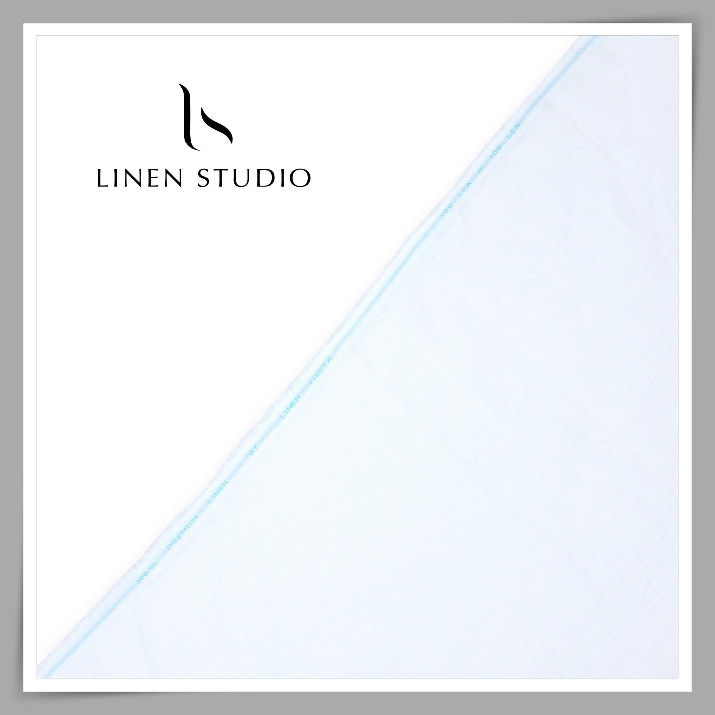 100 Lea x 100 Lea Premium Linen Plain Shirting by Linen Fiesta - Bright White (NEW) (Limited Stock)