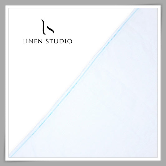 100 Lea x 100 Lea Premium Linen Plain Shirting by Linen Fiesta - Bright White (NEW) (Limited Stock)
