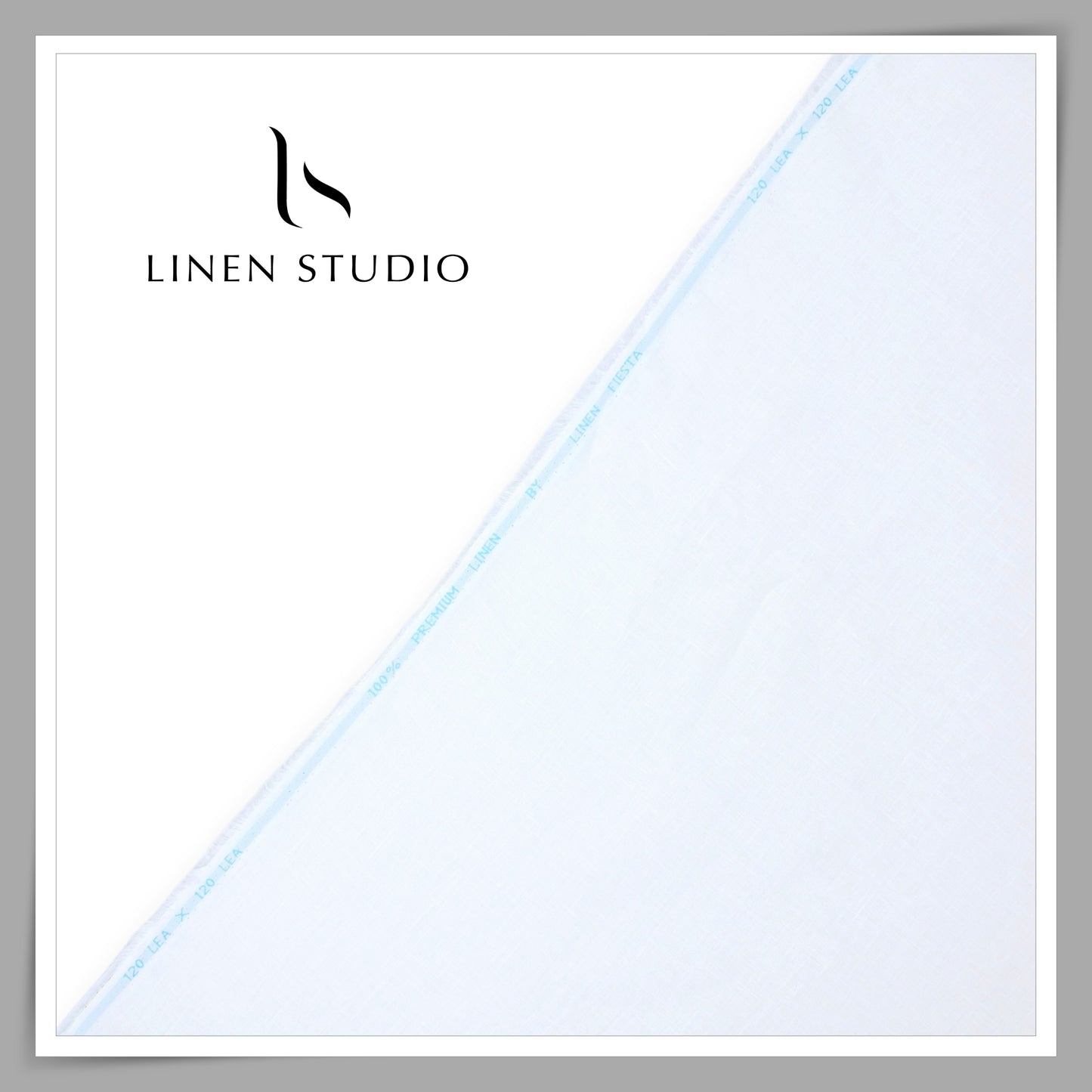 120 Lea x 120 Lea Exclusive Linen Plain Shirting by Linen Fiesta - Bright White (NEW) (Limited Stock)