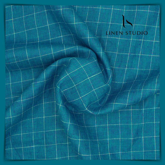 Pure Linen Suiting Checks - 31 - Linen Studio