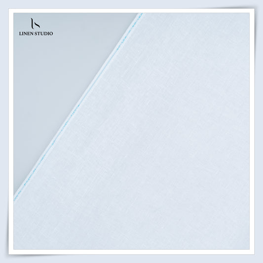 Linen Fiesta 60 Lea Twill Weave Shirting - White