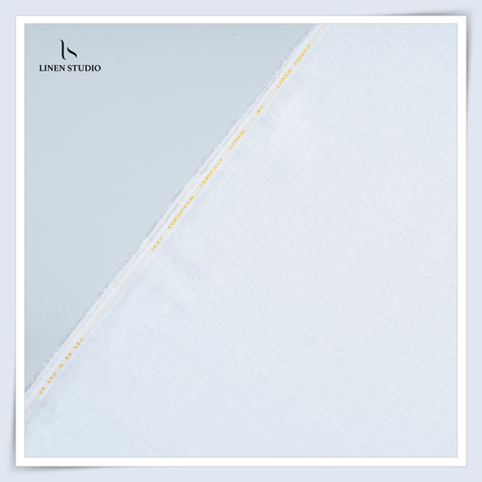 Linen Fiesta 66 Lea Plain Shirting - White